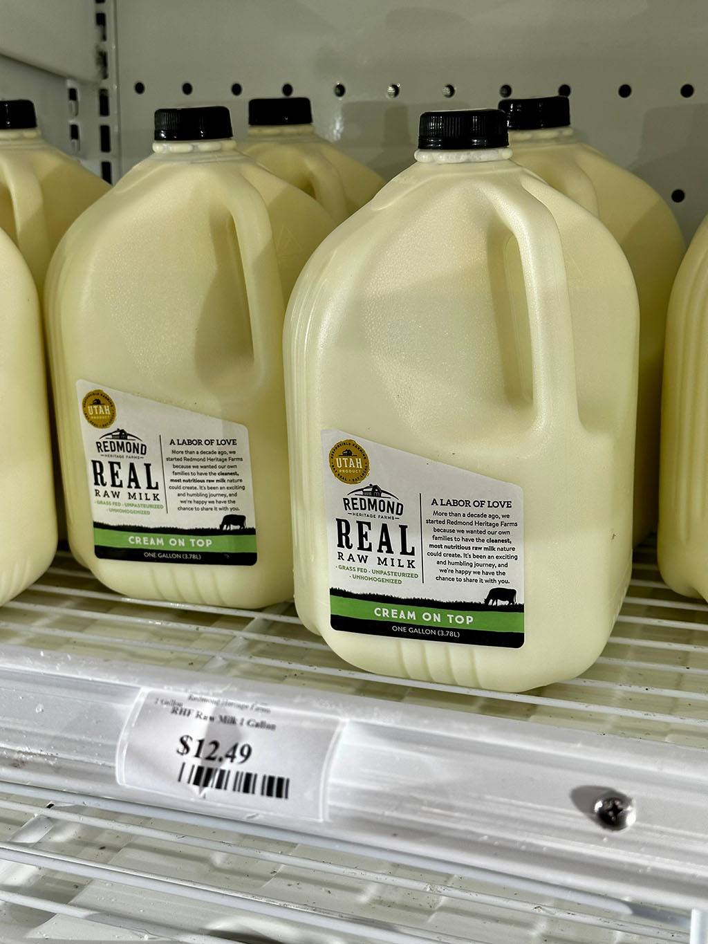 Raw milk gallons in Salt Lake City, Utah