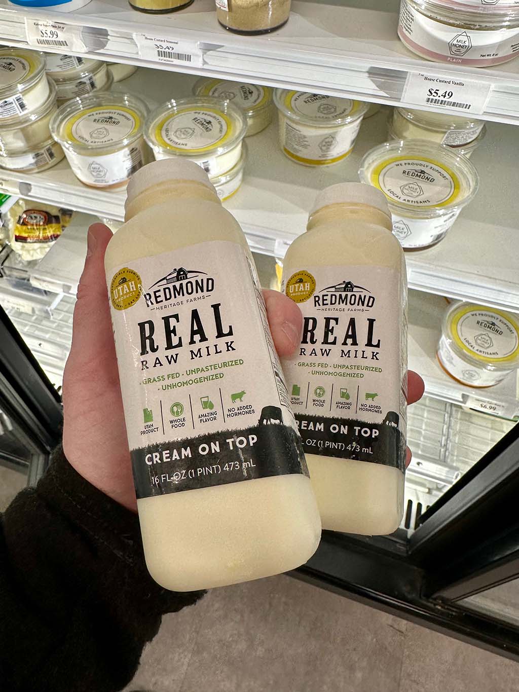 Raw milk and a meal in Salt Lake City